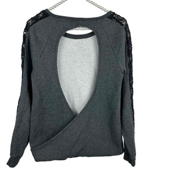 Fabletics Sweatshirt size Medium gray black - Picture 3 of 7